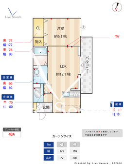 カスタリアⅦ 201 【群馬県新前橋駅】 の間取り図