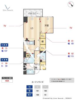 サニープレイス新梅田 505 【大阪府梅田駅】 の間取り図