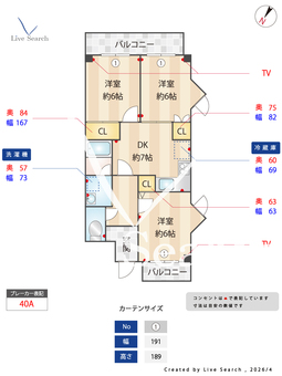 ウォーク羽衣 201 【大阪府南海本線　羽衣駅】 の間取り図