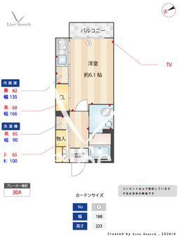 パークハイム 206 【埼玉県東武東上線上福岡駅】 の間取り図