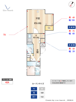 プラティーク中野坂上 202 【東京都中野坂上】 の間取り図