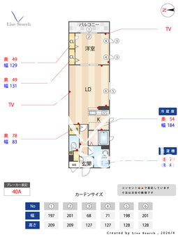 シャーメゾンアオビル 202 【大阪府瓢箪山】 の間取り図