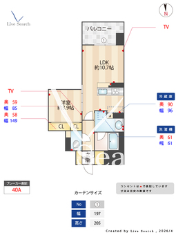 スイーツメゾンNAGOYA 1105 【愛知県名古屋】 の間取り図