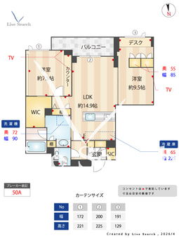 花筏 205 【東京都中野富士見町】 の間取り図