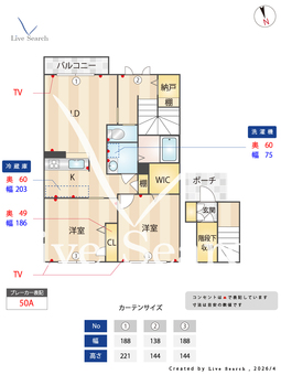 リジェール 0202 【兵庫県妻鹿駅】 の間取り図