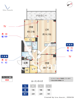 ピンシャン 207 【神奈川県新川崎駅】 の間取り図