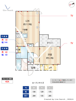 トリシア千躰 105 【大阪府南海電鉄高野線　沢ノ町駅】 の間取り図