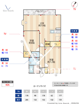 プランドール 205 【東京都二子玉川駅、成城学園前駅、用賀駅】 の間取り図