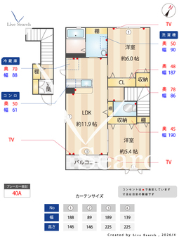 プランドール　B 201 【茨城県水戸駅】 の間取り図