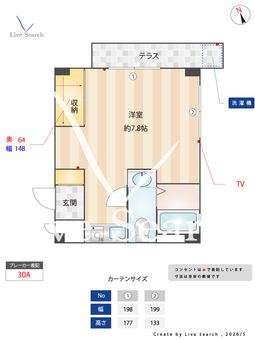 KYビルA 1B 【東京都西調布駅】 の間取り図