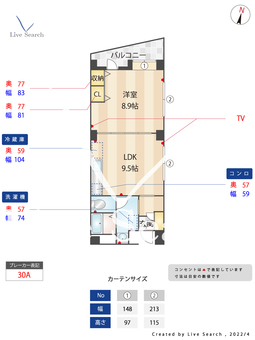 キロロコート七隈 401 【福岡県七隈駅】 の間取り図