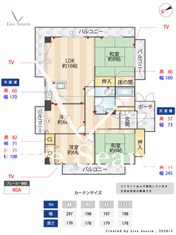 グランドシャルマン 304 【福岡県JR南久留米】 の間取り図