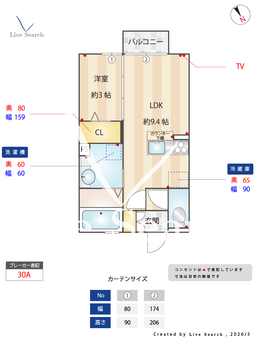 サンテ・キャトル 202 【栃木県足利駅】 の間取り図