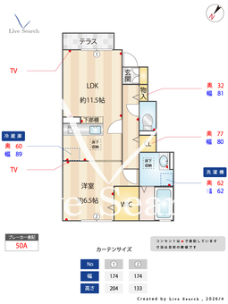 ディアコート 102 【神奈川県　相模大野駅】 の間取り図