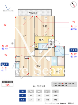 プリムコート B202 【大阪府香里園】 の間取り図
