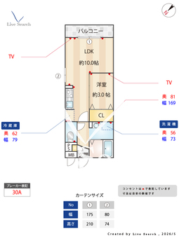 ソレイユC 301 【埼玉県三郷中央駅】 の間取り図