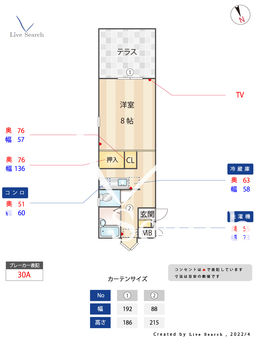 リバーサイド 101 【福岡県大橋駅】 の間取り図