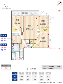 モンステラ 202 【埼玉県八潮駅】 の間取り図
