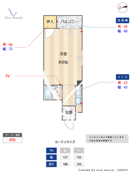 サンフラット 402 【大阪府岸里玉出駅】 の間取り図