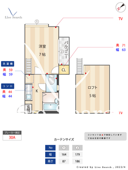 サンブルーム高宮 105 【福岡県高宮駅】 の間取り図