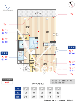 べレオ宝塚 A106 【兵庫県山本駅】 の間取り図