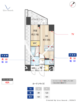 アジールコート町屋 1502 【東京都町屋駅】 の間取り図