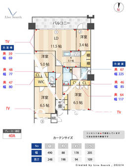 RJRプレシア高取 704 【福岡県藤崎駅】 の間取り図