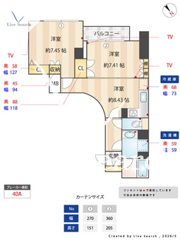 アクトフォルム武蔵小山 901 【東京都武蔵小山】 の間取り図