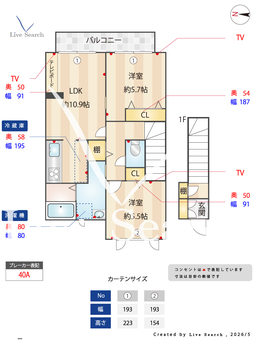 メゾン・シャトレール B201 【奈良県尺土】 の間取り図