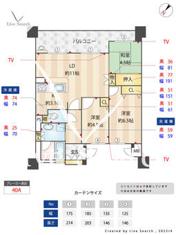 ジョイナス地行浜東 302 【福岡県唐人町駅】 の間取り図