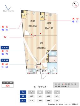 アクロスアベニュー南長崎 501 【東京都落合南長崎】 の間取り図
