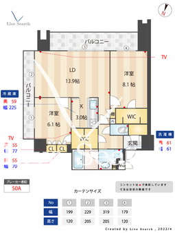 RJRプレシア六本松 204 【福岡県六本松駅】 の間取り図
