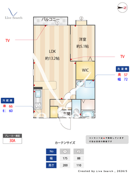 TYシャトレー 201 【福岡県ＪＲ鹿児島本線笹原駅まで徒歩13分】 の間取り図