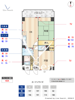 パルクアン 402 【大阪府鶴見緑地駅】 の間取り図