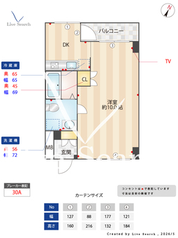 KDXレジデンス西新 311 【福岡県西新駅】 の間取り図