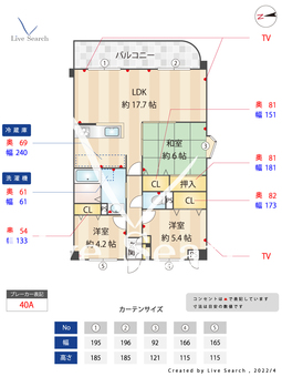 アムール堤Ⅱ 401 【福岡県六本松駅】 の間取り図