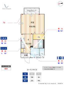 コンフォールメゾン　A 201 【茨城県勝田駅】 の間取り図