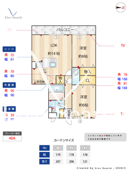 ヴィヴィレ フルール 302 【埼玉県京浜東北・根岸線　大宮駅　徒歩24分】 の間取り図