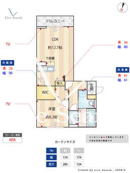 bliss(ブリス) 201 【埼玉県吉川美南】 の間取り図