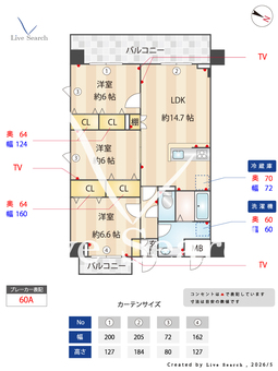 PLAZA池尻1 501 【神奈川県東急田園都市線　江田駅　徒歩5分】 の間取り図