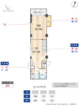 アベニューイン 201 【東京都千歳烏山駅】 の間取り図