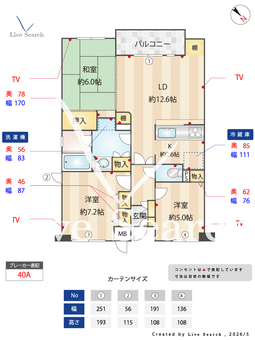 アスティオン三ッ池公園 305 【神奈川県JR鶴見駅】 の間取り図
