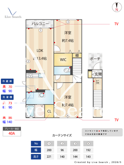 シャーメゾン　ピーチ　コート 0203 【大阪府古市駅】 の間取り図