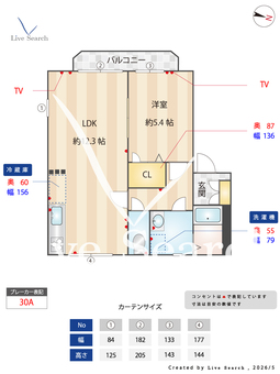 サニーサイドハイツ 206 【大阪府久米田駅】 の間取り図