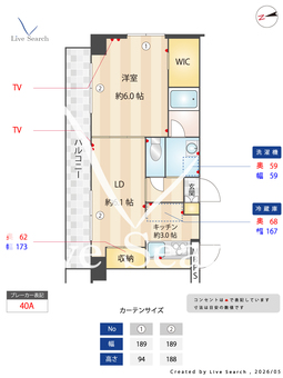 ELC加賀 205 【東京都牛込柳町】 の間取り図