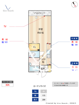 クレセント経堂 202 【東京都経堂駅、宮の坂駅、千歳船橋駅】 の間取り図