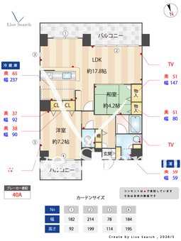 サニーサイド東山 A301 【愛知県本山駅】 の間取り図
