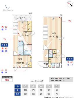 CLK東十条 501 【東京都東十条】 の間取り図