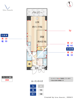 GRANDUKE東桜 902 【愛知県高岳駅】 の間取り図