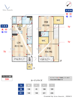 ヌーベルフルール 101 【神奈川県鶴見駅】 の間取り図